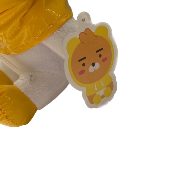 Kakao Friends Raindrop Plush Doll Little Ryan 9" Rain Coat & Boots Bright Yellow - Picture 6 of 7